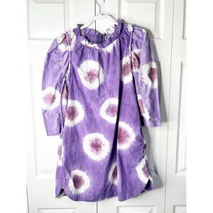 Sea New York Purple Tie Dye Puff Sleeve Cotton Tunic Mini Dress Women's Size 4